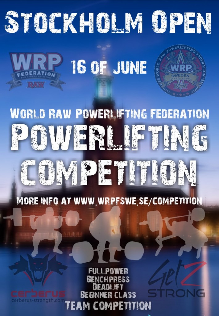 Открытый турнир “Stockholm Open” по жиму лежа и становой тяге по версии WRPF, Швеция/Стокгольм, 16.06.2018