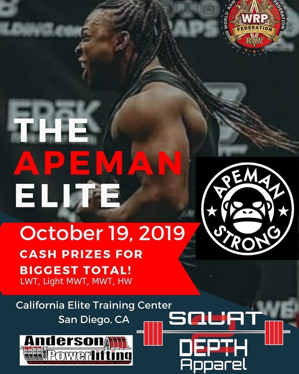 Турнир по пауэрлифтингу “Apeman Summer Open 2019”, США / Сан-Диего, 19.10.2019