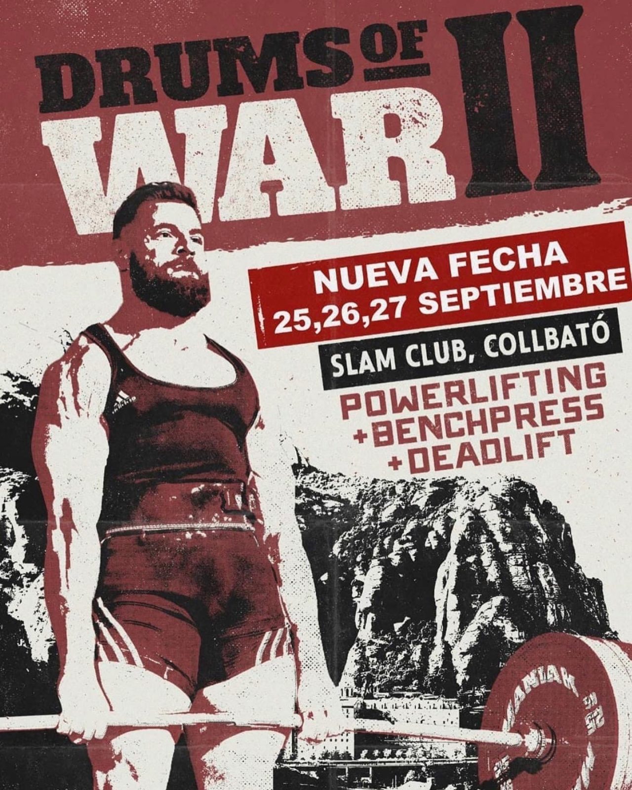 Ежегодный национальный турнир "Drums of war II" по пауэрлифтингу, жиму лежа и становой тяге, Испания / Колбато, Барселона, 25-27.09.2020