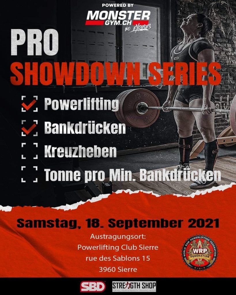 Открытый турнир по пауэрлифтингу “Showdown Series”, Швейцария / Сиерa, 18.09.2021