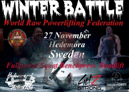 Открытый международный турнир «Winter Battle 2021» по пауэрлифтингу, жиму лёжа и становой тяге, Швеция / Гедемора, 27.11.2021