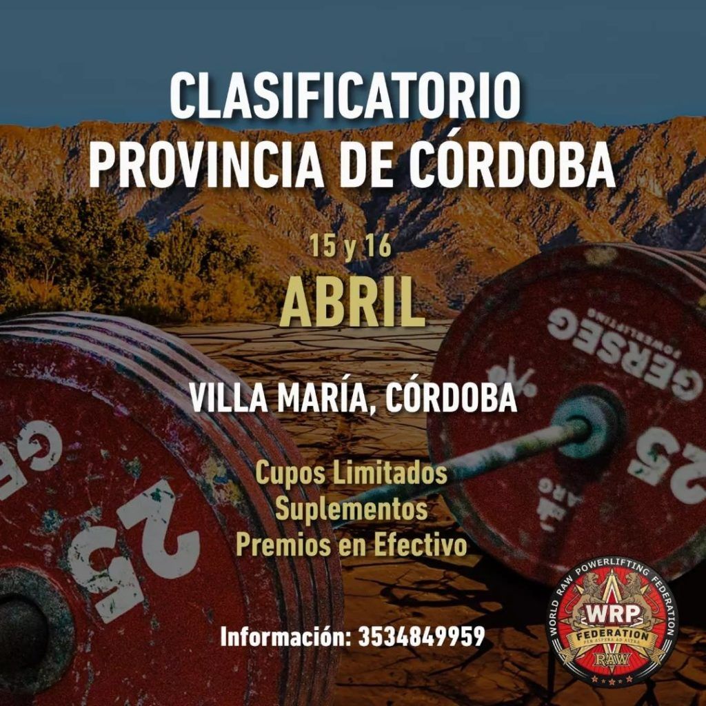 Классификационный турнир «WRPF Nacional 2023 / Panamericano WRPF 2023» по пауэрлифтингу, жиму лежа и становой тяге, Аргентина / Кордова, Вилла Мария, 15-16.04.2023