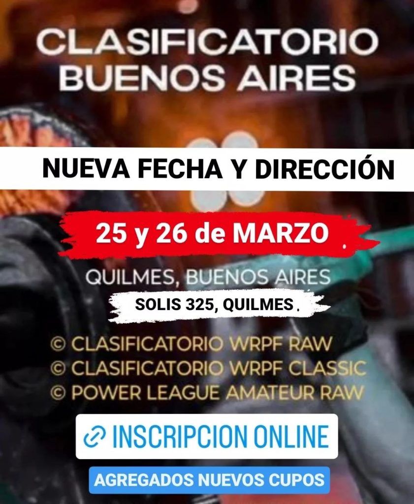 Классификационный турнир «WRPF Nacional 2023 / Panamericano WRPF 2023» по пауэрлифтингу, жиму лежа и становой тяге, Аргентина / Буэнос-Айрес, 25-26.03.2023