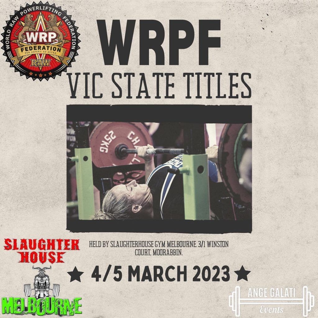 Турнир «Victorian State Titles» по пауэрлифтингу, жиму лежа и становой тяге, Австралия / Виктория, Мельбурн, 04-05.03.2023