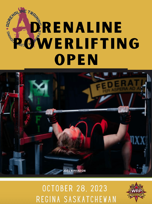 Турнир «Adrenaline Powerlifting Open» по пауэрлифтингу WRPF/WEPF, Канада / Регина, 28.10.2023
