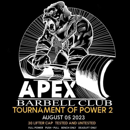 «Tournament of power II» по пауэрлифтингу, силовому двоеборью, жиму лежа и становой тяге WRPF на призы клуба «Apex Barbell», Канада / Онтарио, 05.08.2023