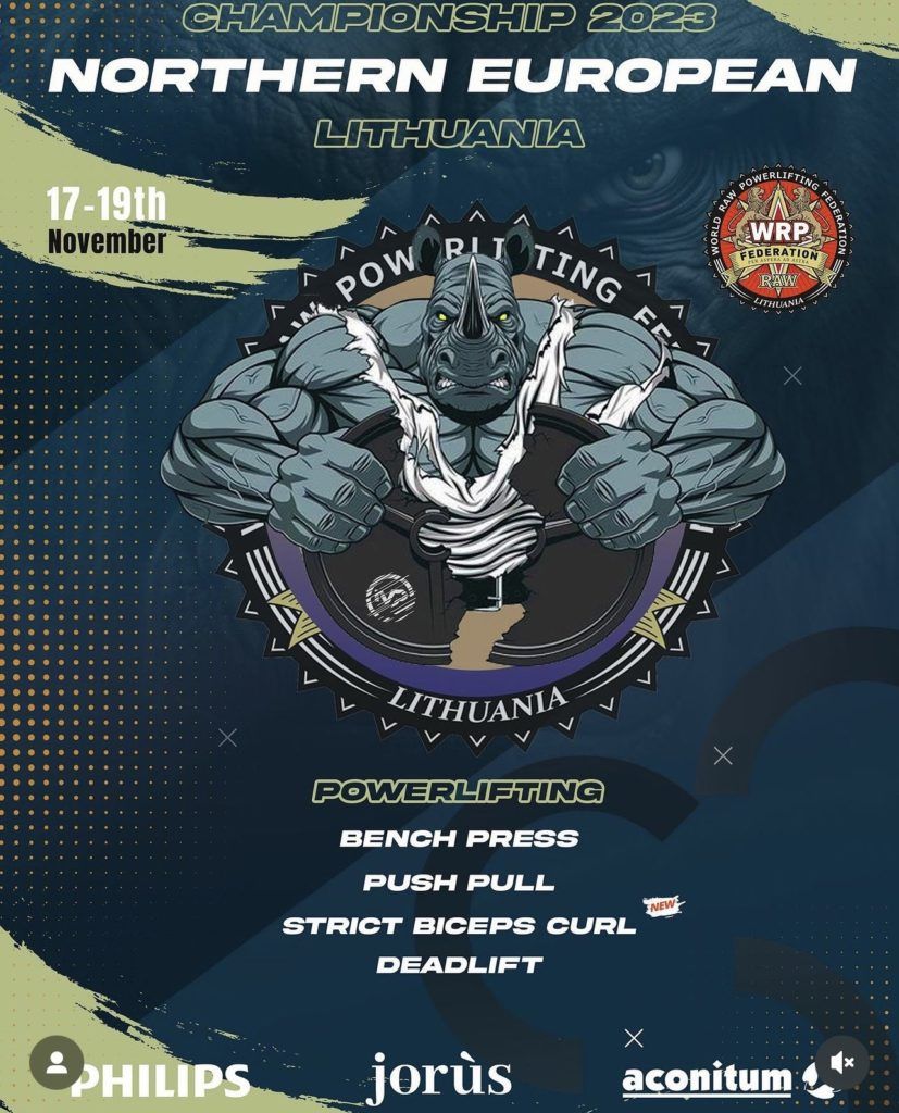 Чемпионат Северной Европы по пауэрлифтингу WRPF, Литва / Каунас, 17-19.11.2023