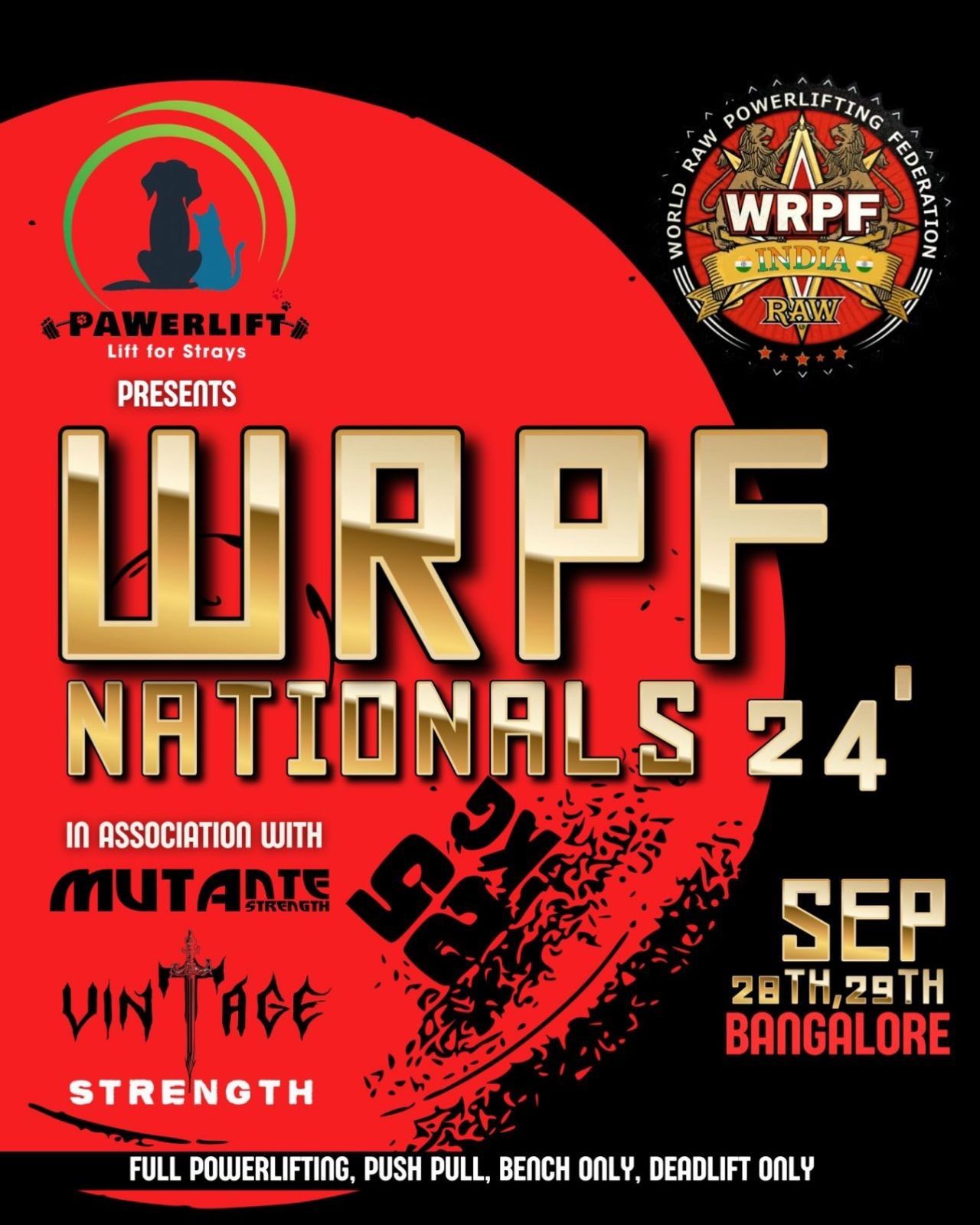 Чемпионат Индии по пауэрлифтингу WRPF, Индия / Карнатака, Бангалор, 28-29.09.2024