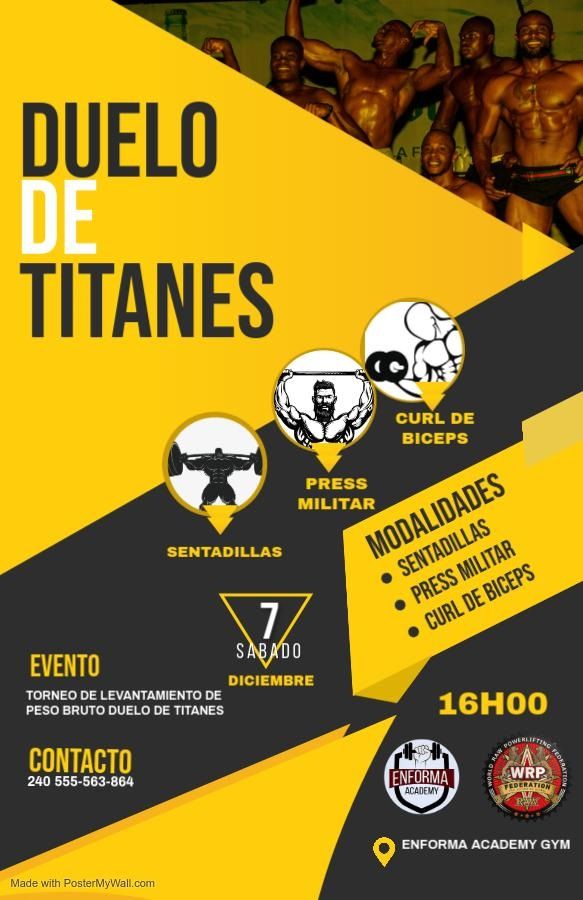 Открытый турнир «Duelo de titanes» по пауэрлифтингу, армейскому жиму и строгому подъему на бицепс по версии WRPF, Экваториальная Гвинея / Малабо, 07.12.2024