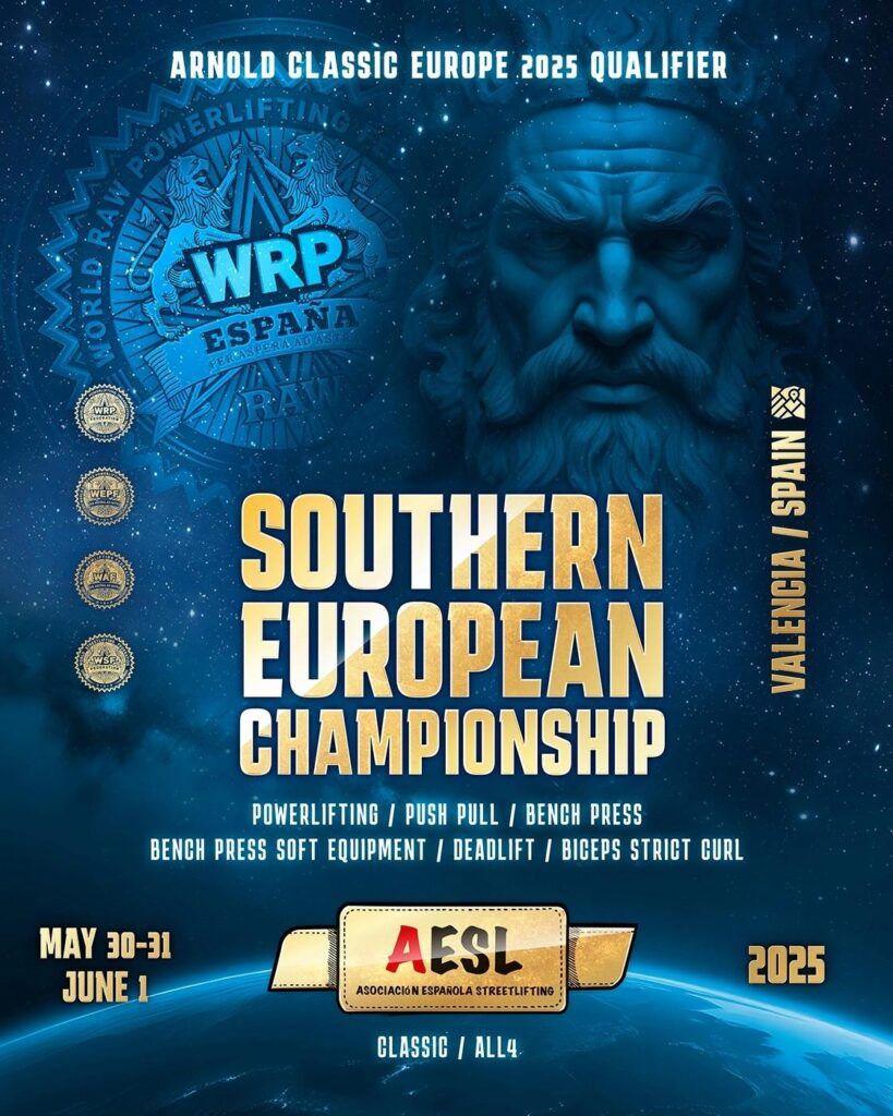 Чемпионат Южной Европы по пауэрлифтингу и подъему на бицепс WRPF, Испания / Валенсия, Силья, 31.05-01.06.2025