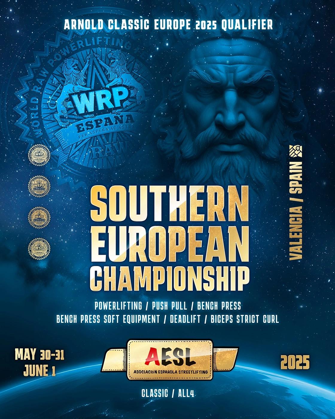 Чемпионат Южной Европы по пауэрлифтингу и подъему на бицепс WRPF, Испания / Валенсия, Силья, 31.05-01.06.2025 Чемпионат Южной Европы по пауэрлифтингу и подъему на бицепс WRPF, Испания / Валенсия, Силья, 31.05-01.06.2025