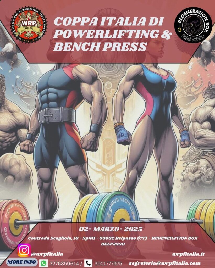 Кубок Италии по пауэрлифтингу и Отборочный турнир на Arnold Classic Europe 2025 WRPF, Италия / Сицилия, Бельпассо, 02.03.2025