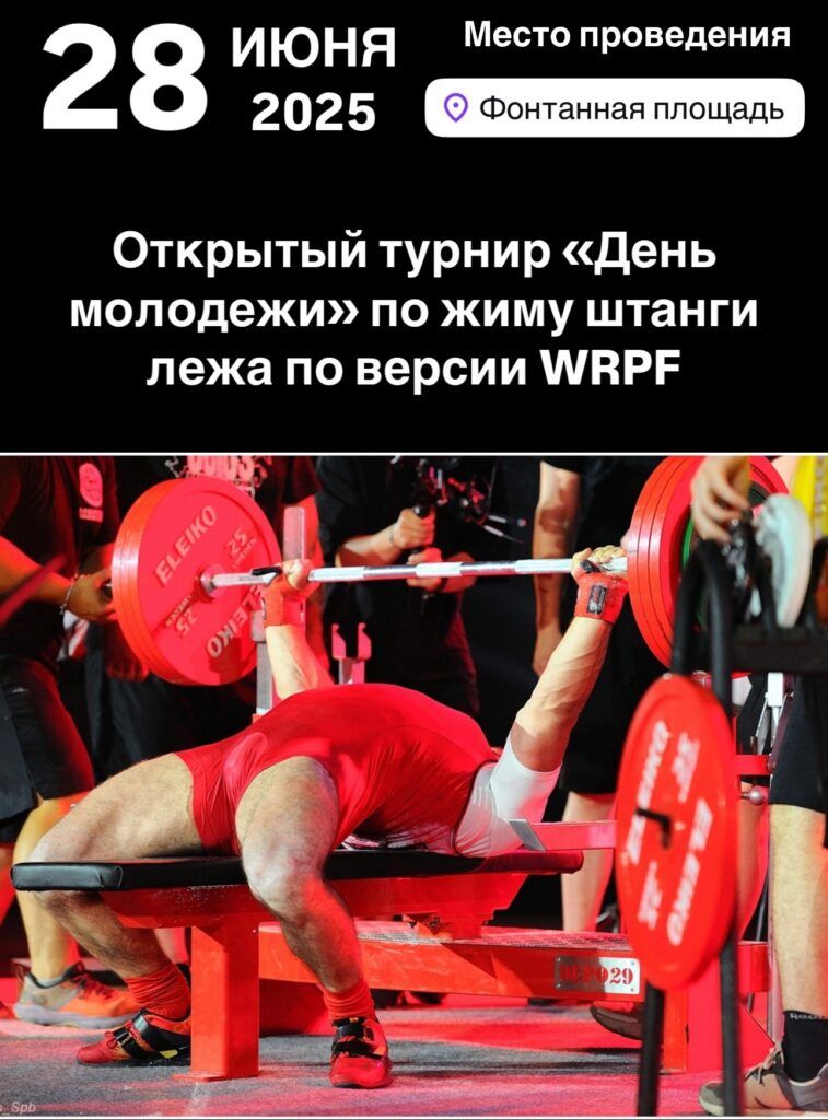 Открытый турнир «День молодежи» по жиму лежа по версии WRPF, Россия / Пензенская область, Пенза, 28.06.2025
