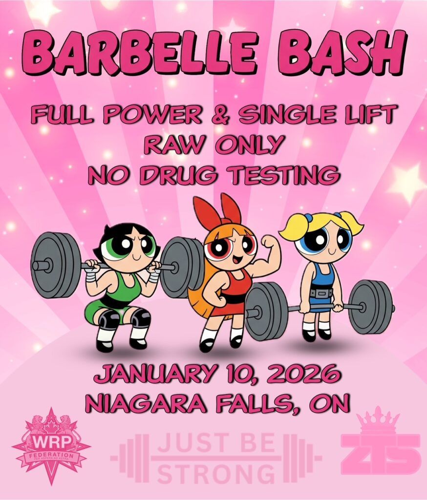 Открытый турнир «Barbell Bash» по пауэрлифтингу, силовому двоеборью, жиму лежа и становой тяге по версии WRPF, Канада / Онтарио, Ниагара Фолс, 10.01.2026
