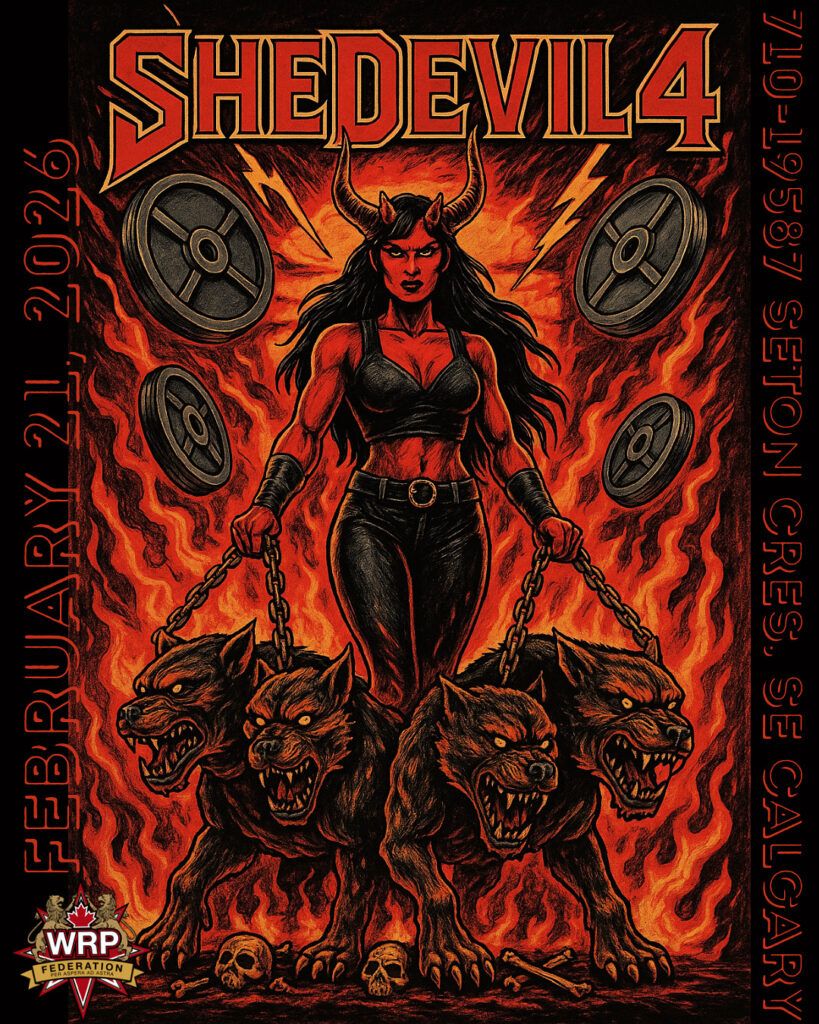 Открытый турнир среди женщин «The She Devil Showdown IV» по пауэрлифтингу, силовому двоеборью, жиму лежа и становой тяге по версии WRPF, Канада / Калгари, 21.02.2026