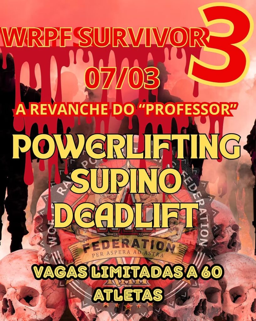 Открытый турнир «Survivor III» по пауэрлифтингу, жиму лежа, становой тяге и строгому подъему на бицепс по версии WRPF, Бразилия / Риу-Гранди, Парана, 07.03.2026
