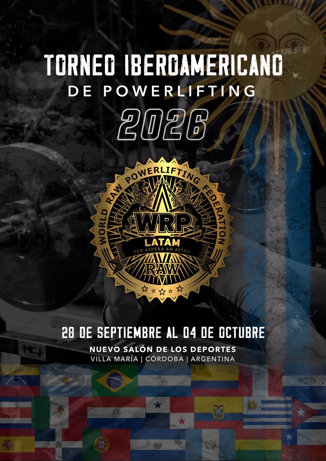 Международный турнир «Campeonato Iberoamericano WRPF 2026» по пауэрлифтингу, жиму лежа и становой тяге по версии WRPF, Аргентина / Кордова, 20.09-04.10.2026