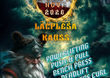 Открытый национальный турнир «Lāčplēša kauss» по пауэрлифтингу, силовому двоеборью, жиму лежа, становой тяге и строгому подъему на бицепс по версии WRPF, Латвия / Рига, 14-15.11.2026