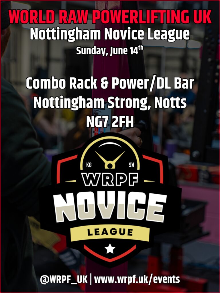 Открытый турнир «Nottingham Novice League» по пауэрлифтингу по версии WRPF, Великобритания / Англия, Ноттингем, 14.06.2026