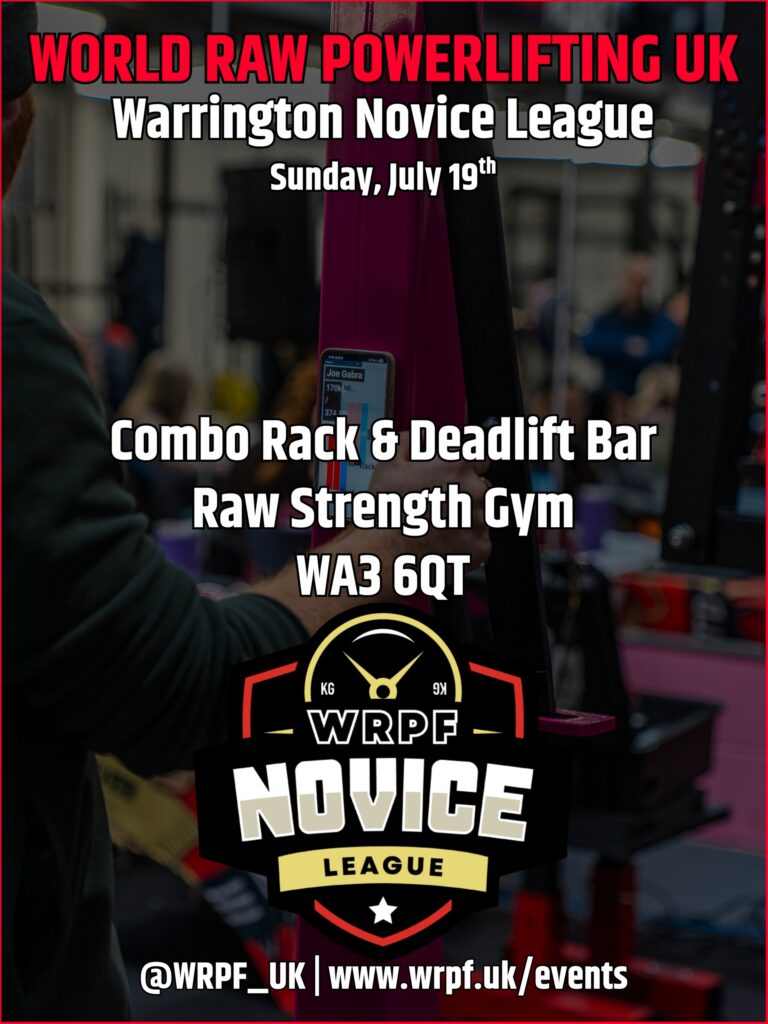 Открытый турнир «Warrington Novice League» по пауэрлифтингу по версии WRPF, Великобритания / Англия, Уоррингтон, 19.07.2026