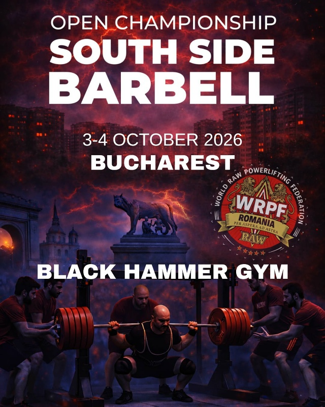 Национальный Чемпионат «South Side Barrel» по пауэрлифтингу по версии WRPF, Румыния / Бухарест, 03-04.10.2026