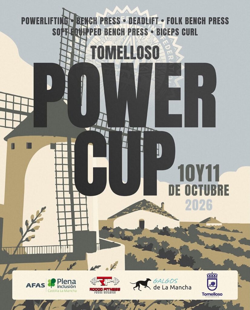 Открытый турнир «Tomelloso Power Cup 2026» по пауэрлифтингу, жиму лежа, народному жиму, становой тяге и строгому подъему на бицепс по версиям WRPF/WEPF, Испания / Кастилия-Ла-Манча, Томельосо, 10–11.10.2026