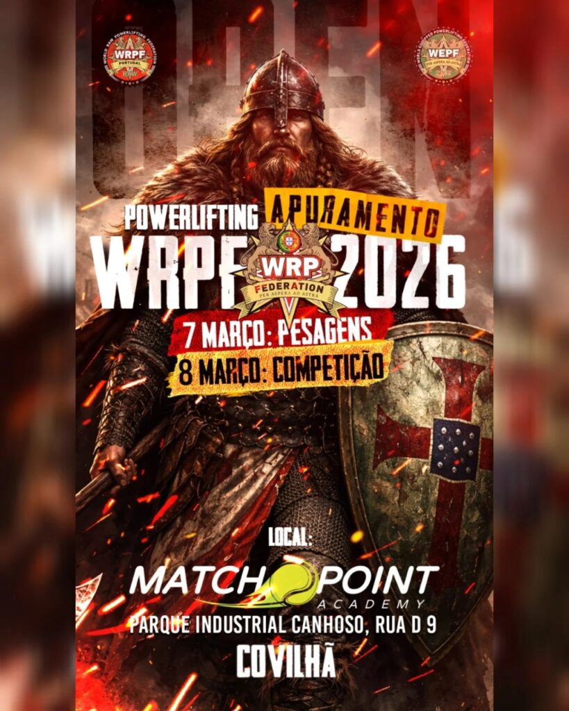 Открытый квалификационный турнир «Portugal Open Powerlifting Cup 2026» по пауэрлифтингу по версиям WRPF/WEPF, Португалия / Ковильян, Тейшозу, 07–08.03.2026